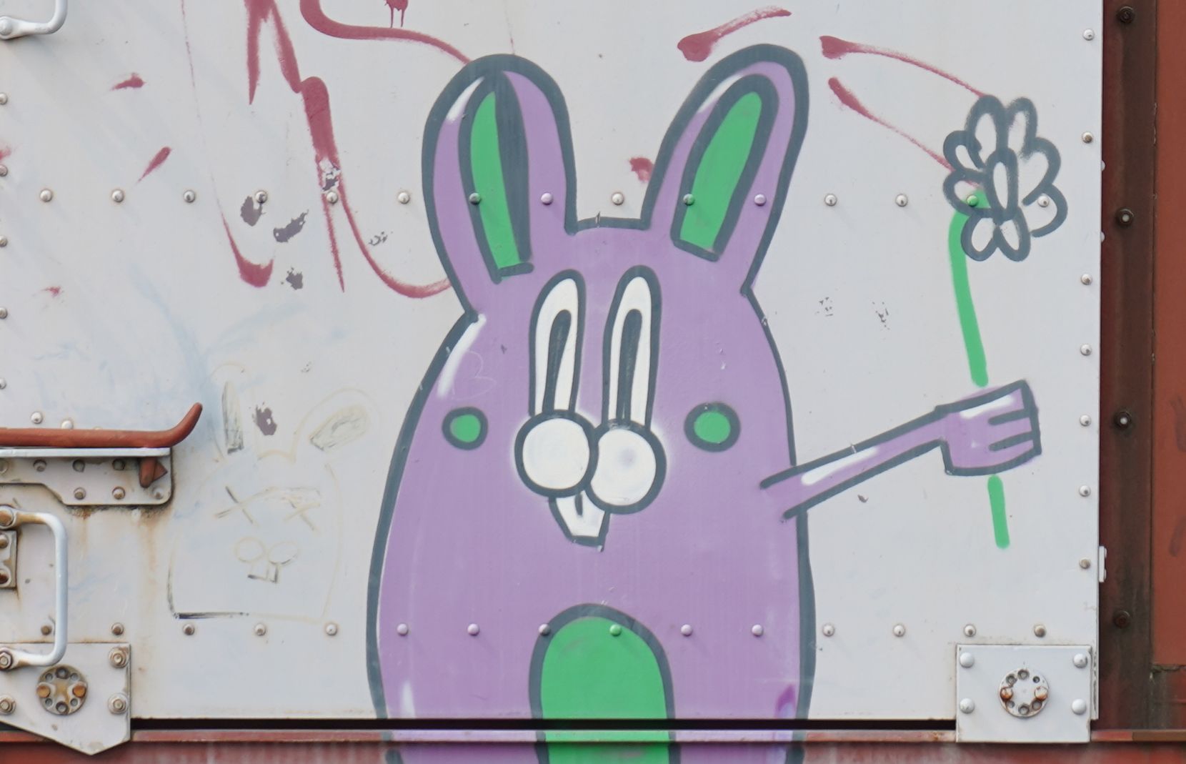 Ein Hasen-Graffito,